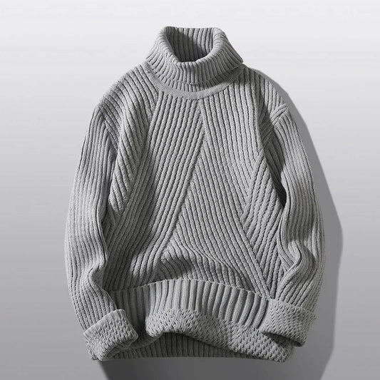 Women's Turtleneck Sweater | Ribbed Knit & Relaxed Fit