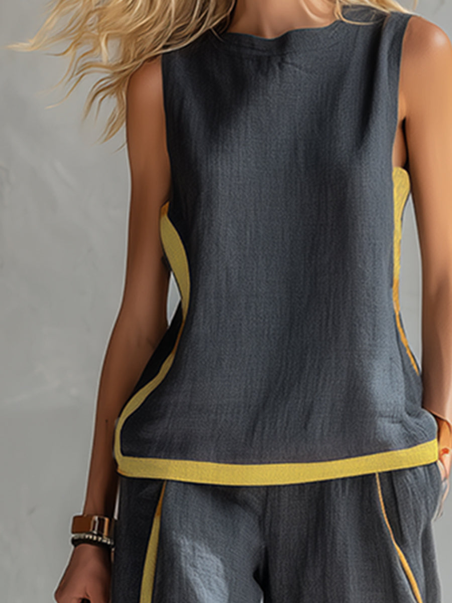 Maya | Contemporary Contrast Two-Piece Set 1