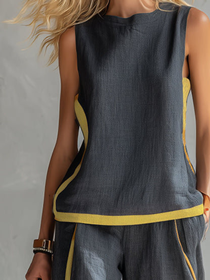 Maya | Contemporary Contrast Two-Piece Set 1