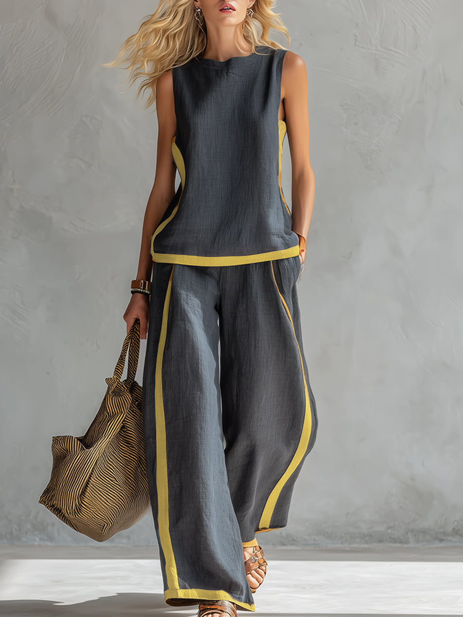 Maya | Contemporary Contrast Two-Piece Set 2