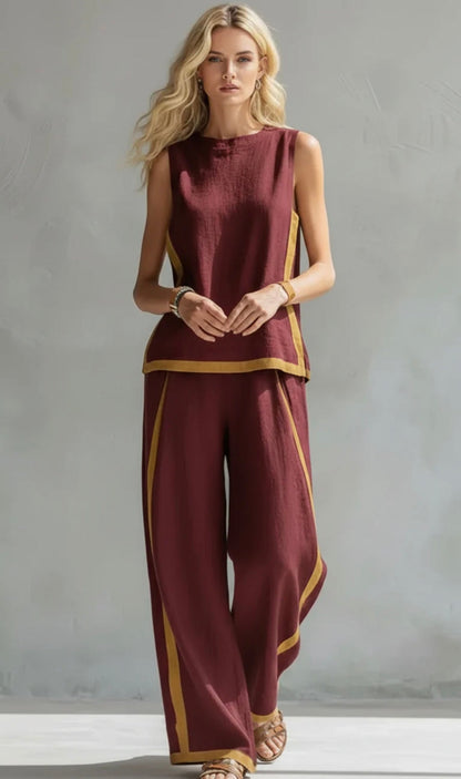 Maya | Contemporary Contrast Two-Piece Set 8