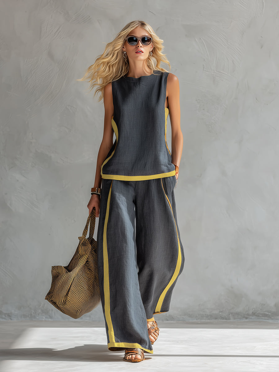 Maya | Contemporary Contrast Two-Piece Set 0