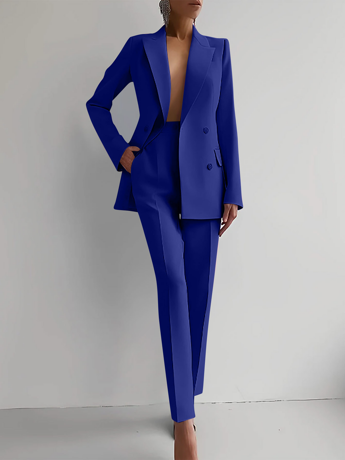 Women's Two Piece Set | Peak Lapels, Tapered Ankle Leg