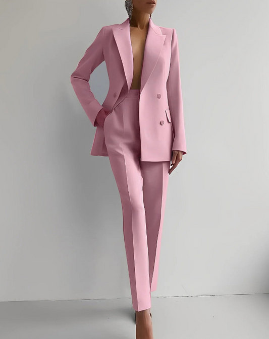 Women's Two Piece Set | Peak Lapels, Tapered Ankle Leg