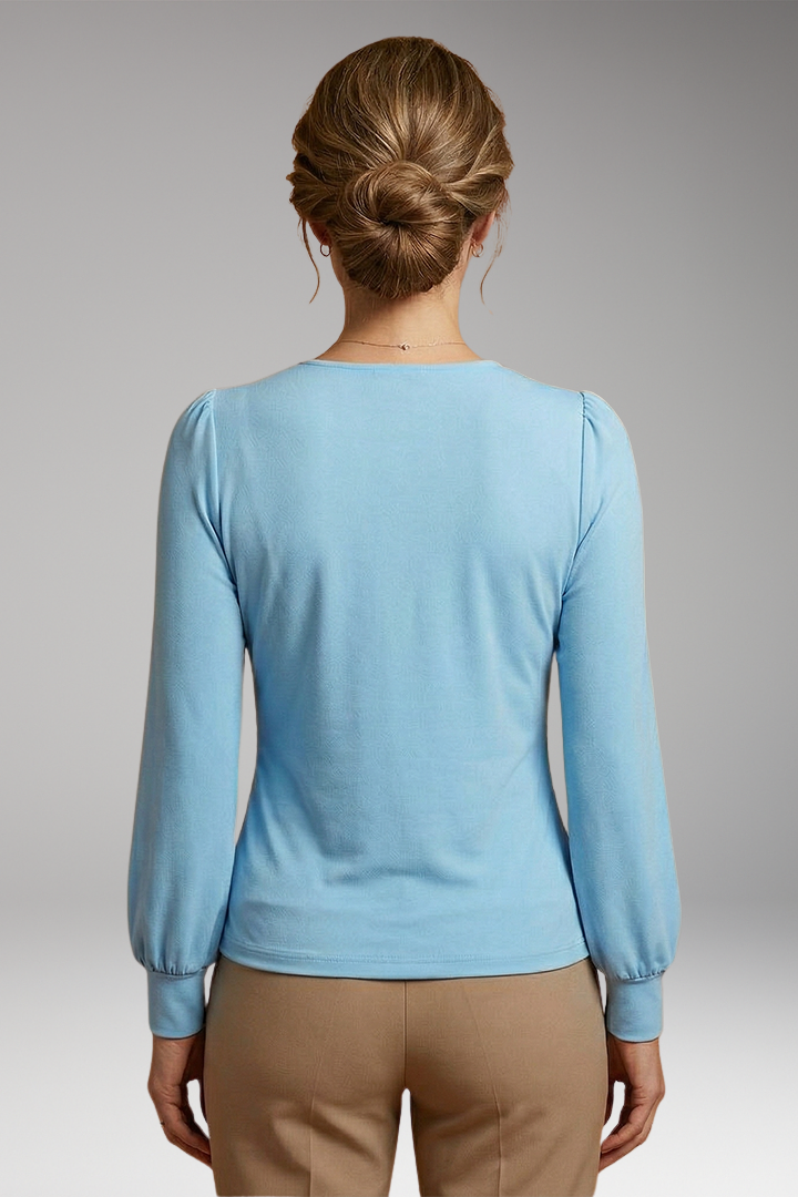 Women's V Neck Top | Ruched Waist & Flattering Fit