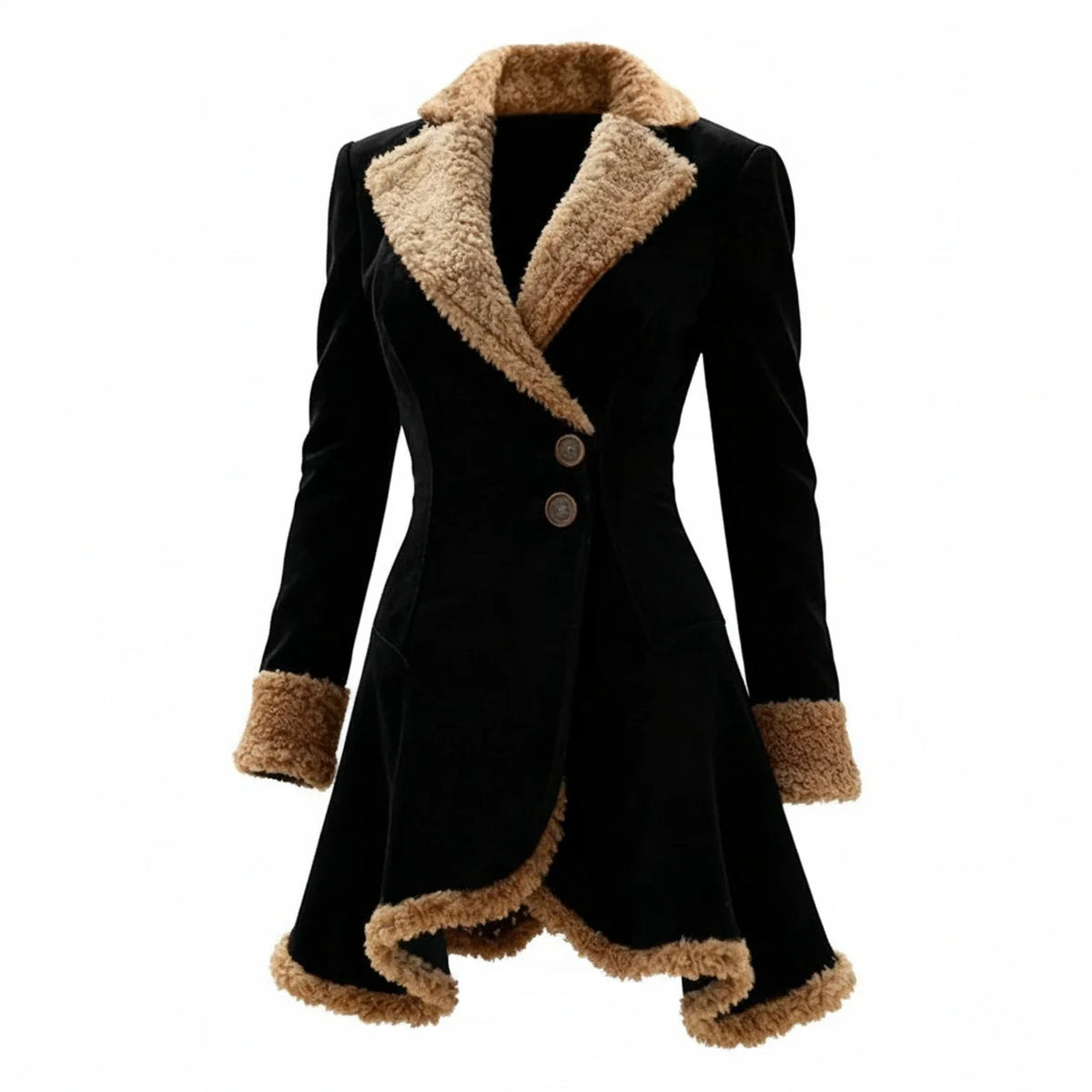 Women's Winter Coat | Fur Trim & Fitted Design