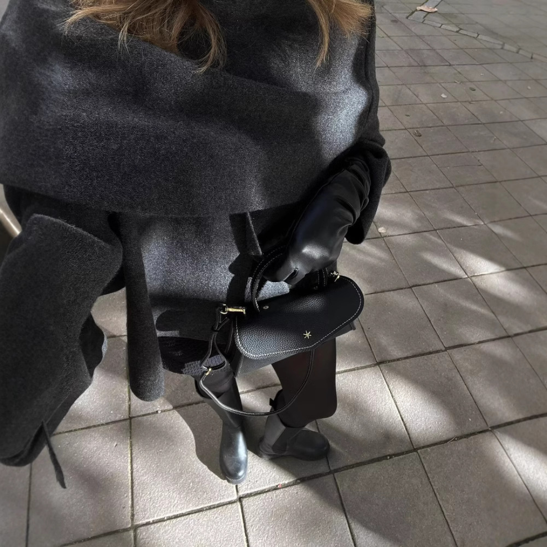 Women's Winter Poncho | Asymmetric Drape Design