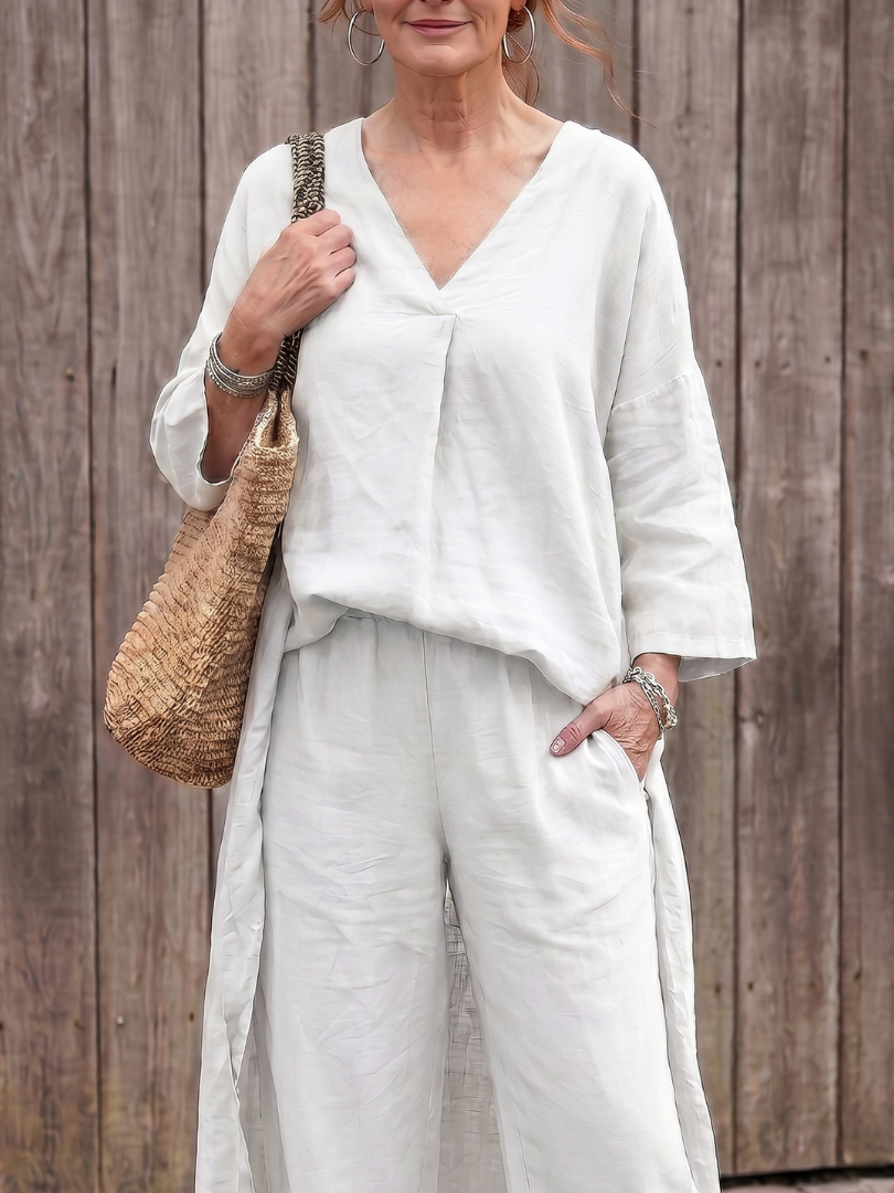 Women's Tunic & Wide Leg Pant Set | Relaxed Fit & All-Day Comfort 7