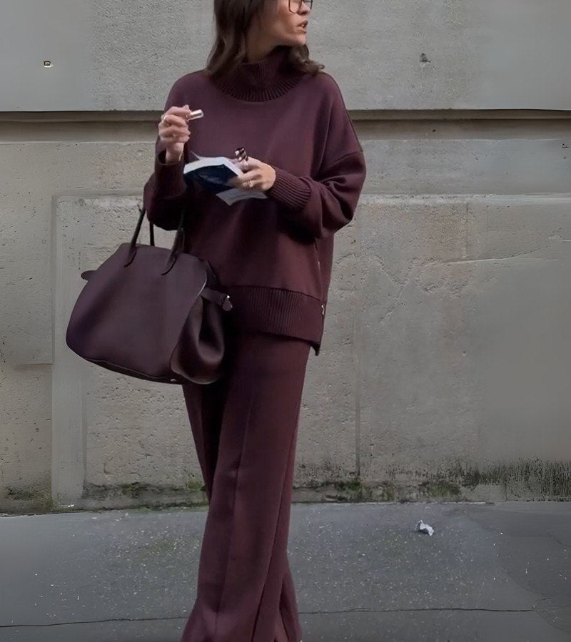 Women's Two-Piece Set | High Collar & Versatile Styling 3