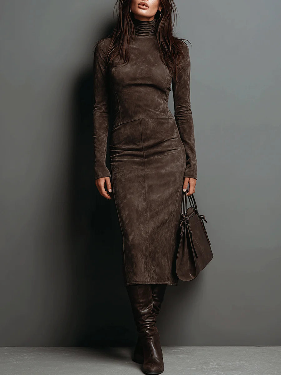 Women's Maxi Dress | High Neck & Fitted Silhouette 1