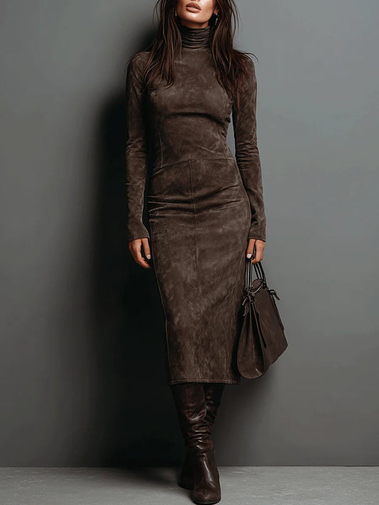 Women's Maxi Dress | High Neck & Fitted Silhouette 1
