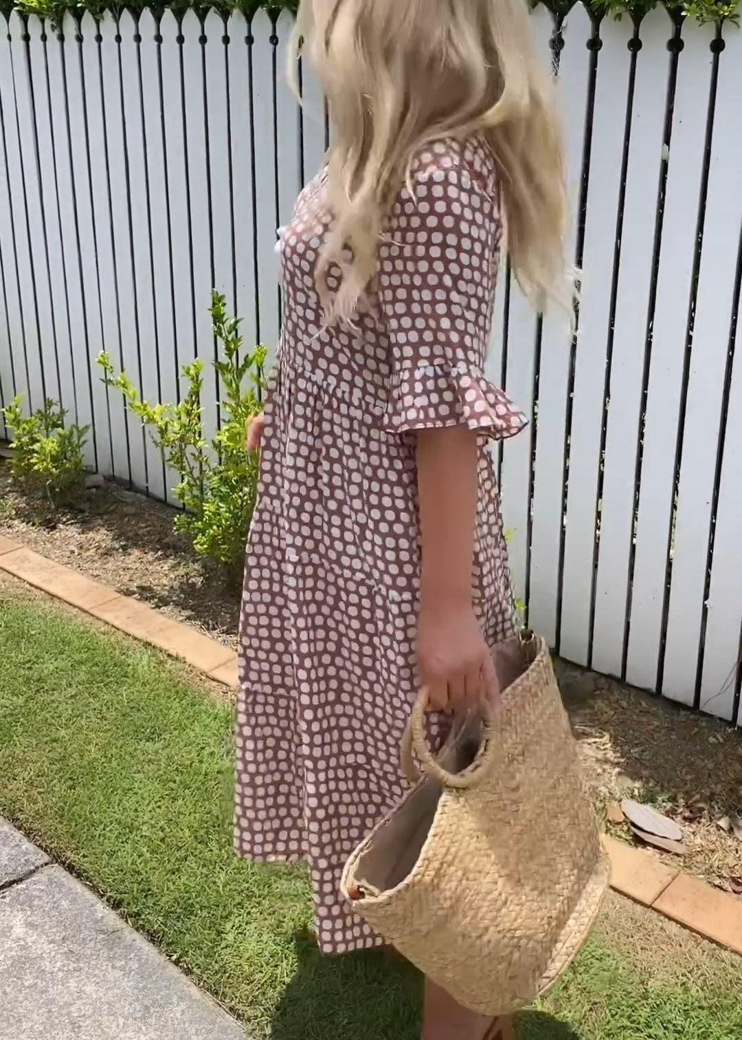 Zora Sable Midi Dress for Any Occasion