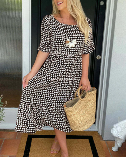Zora Sable Short-Sleeve Midi Dress for Every Occasion