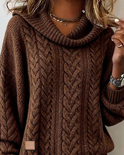 Women's Twisted Knit Sweater | Loose Fit & Warm 2