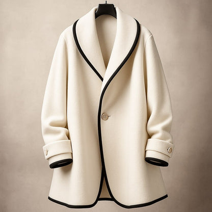 Women's Swing Winter Coat | Oversized Lapel Design