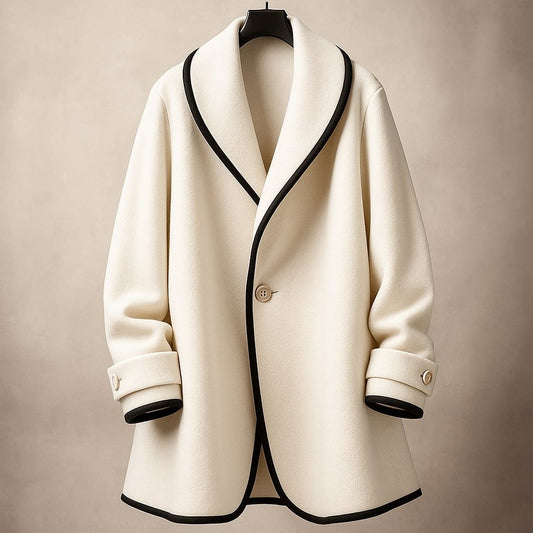 Women's Swing Winter Coat | Oversized Lapel Design