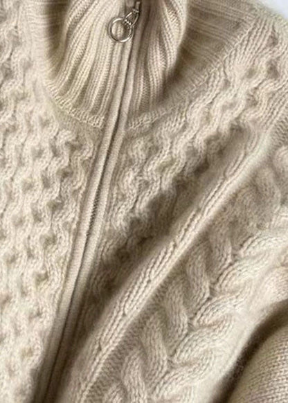 Image of Alice | Women's Zip Up Cable Knit Cardigan