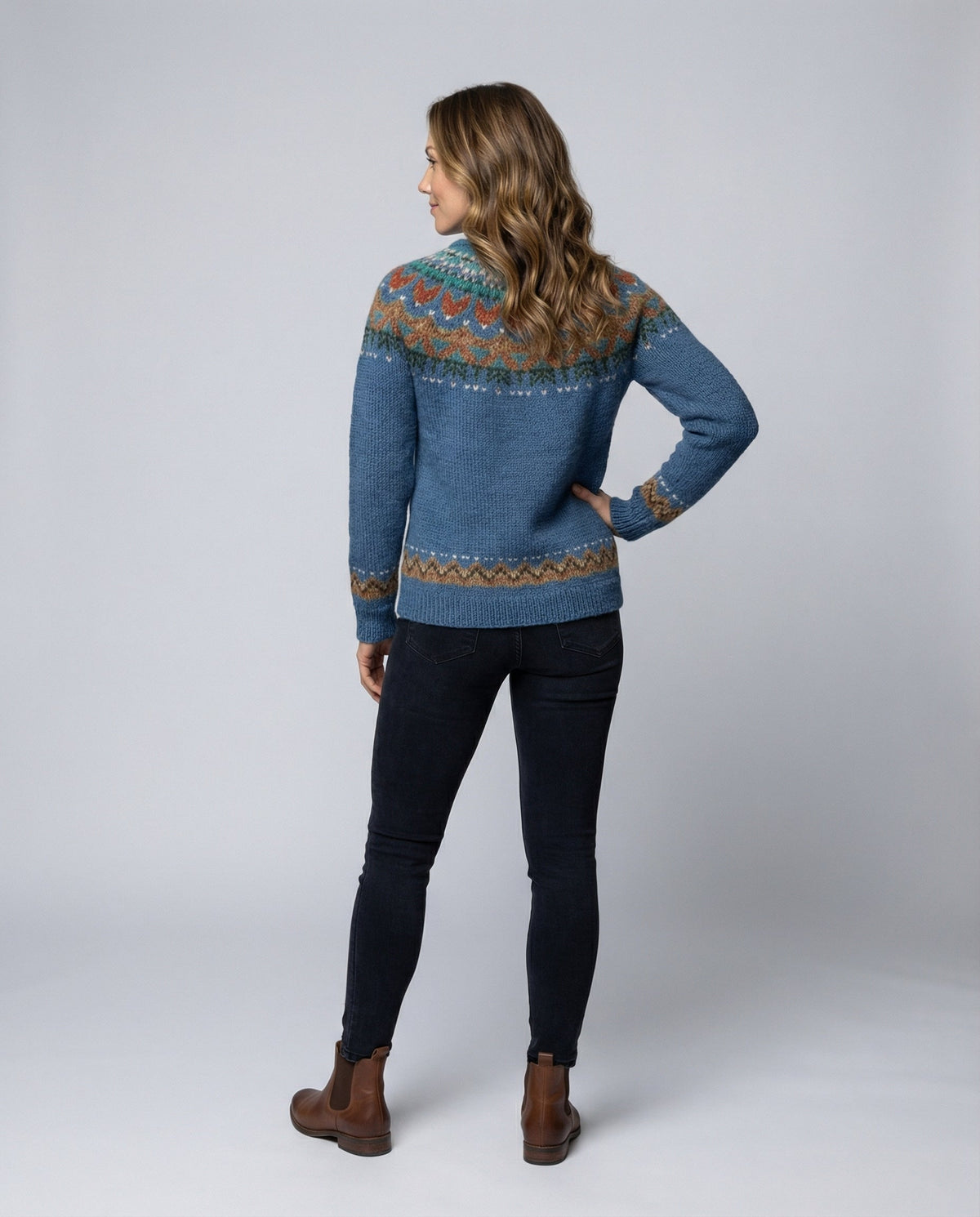 Women's Icelandic Knit Jumper | Vintage Style Warmth