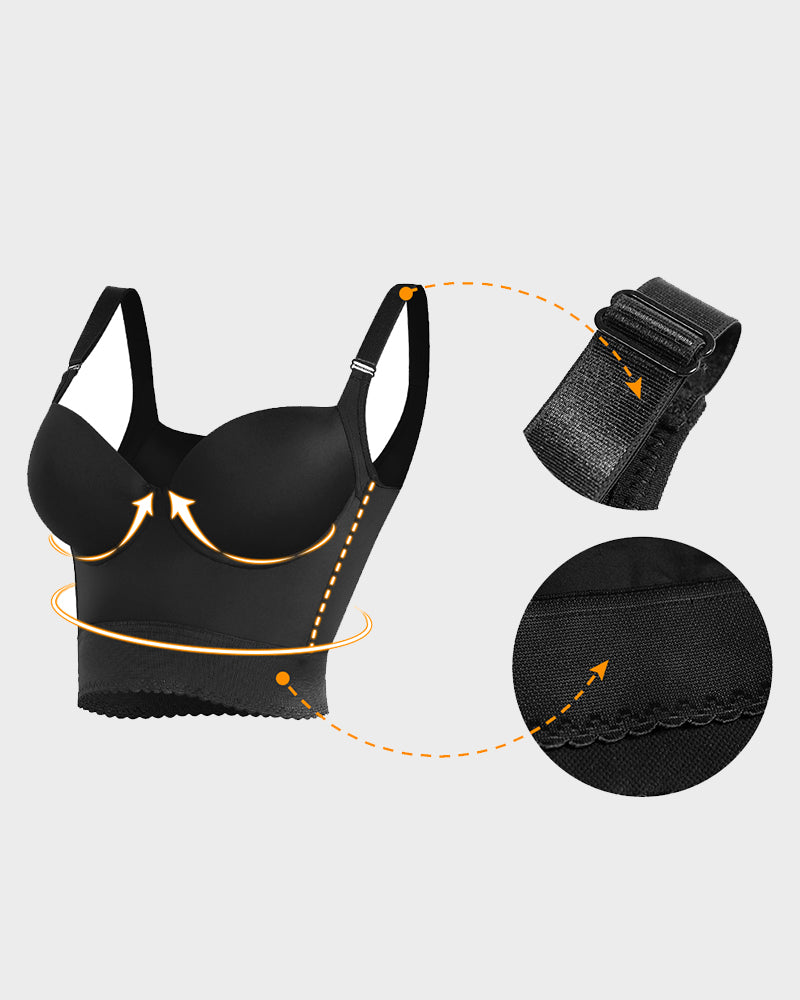 Shapewear Longline Push-Up Bra for All-Day Wear