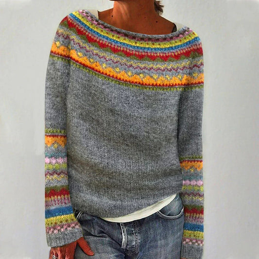 Women's Nordic Pattern Jumper | Relaxed Fit & Cozy Comfort