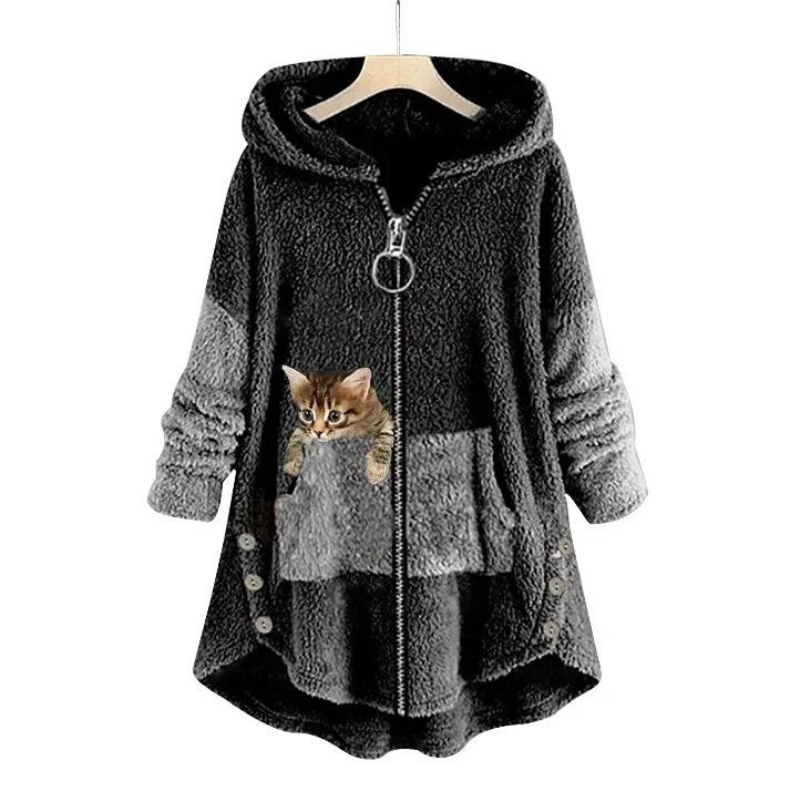 Women's Plush Hoodie | Cozy Chest Pocket Design