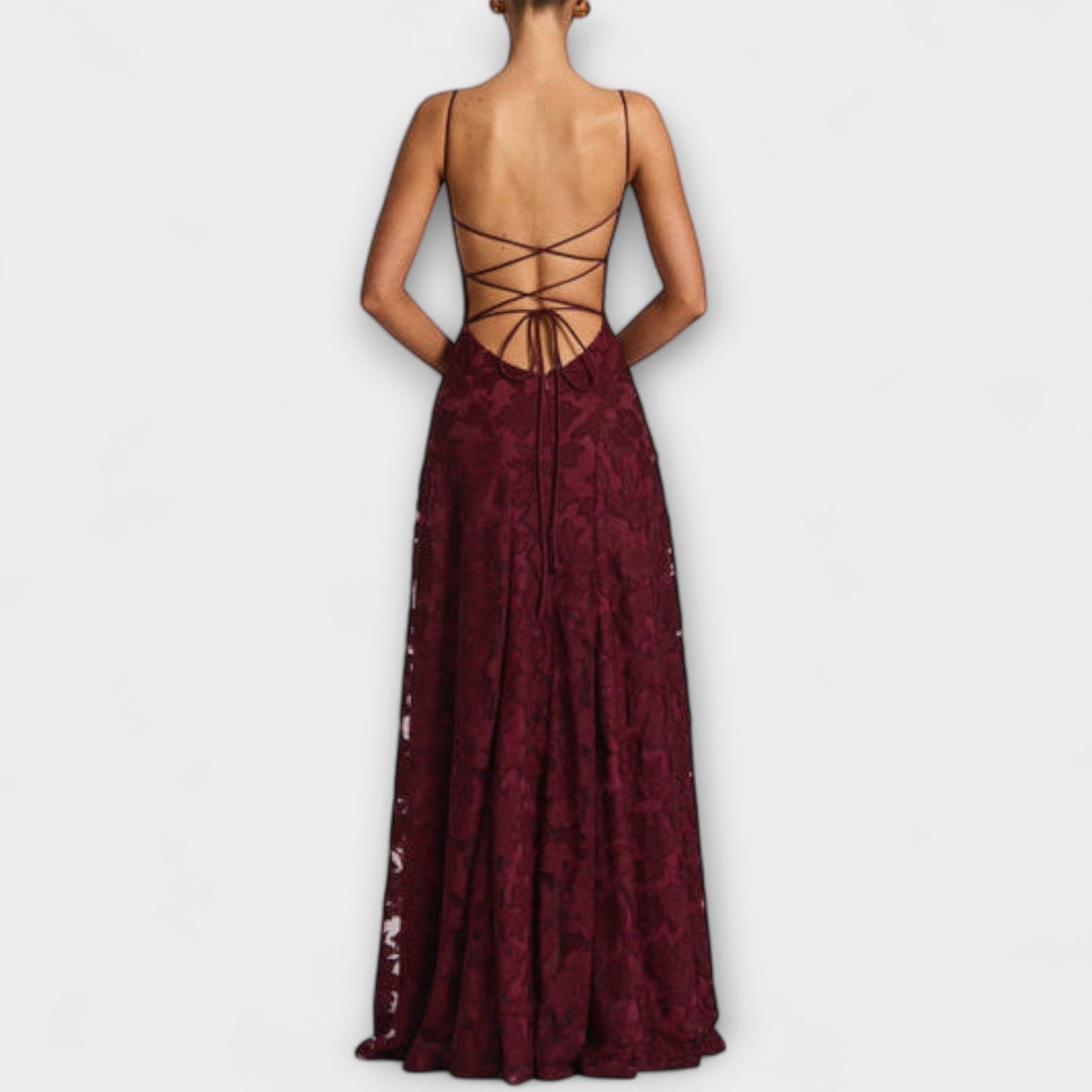 Floral Lace Maxi Dress for Special Occasions