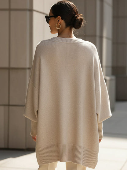Women's Chunky Knit Jumper | Batwing Sleeves & Relaxed Fit 8
