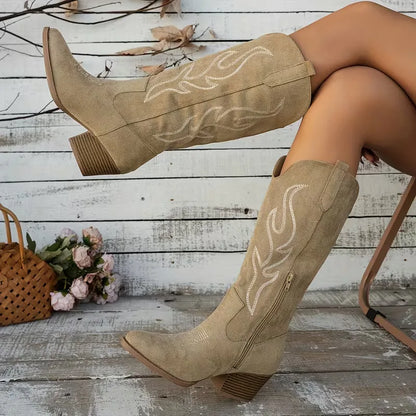 Women's Cowboy Boots | Knee-High & Embroidered 6