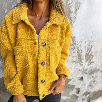 Women's Short Jacket | Revere Collar & Button Fastening 5