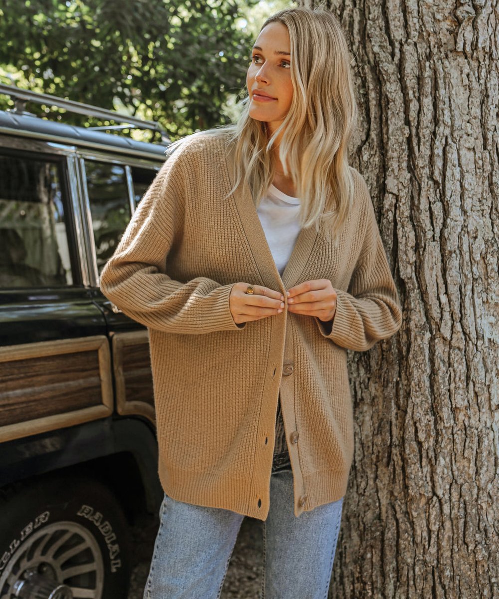 Women's Ribbed Knit Cardigan | Button-Up Design 10