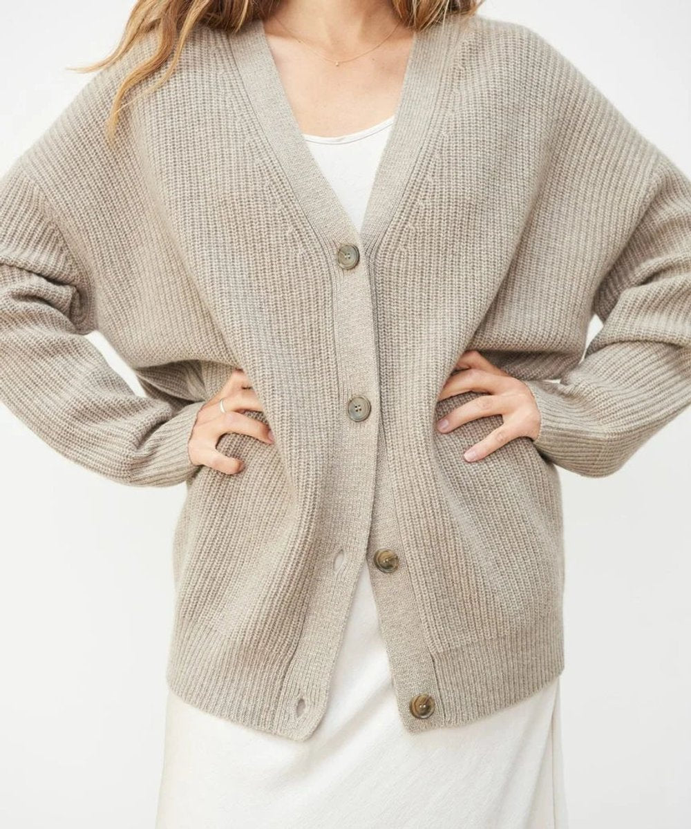 Women's Ribbed Knit Cardigan | Button-Up Design 5