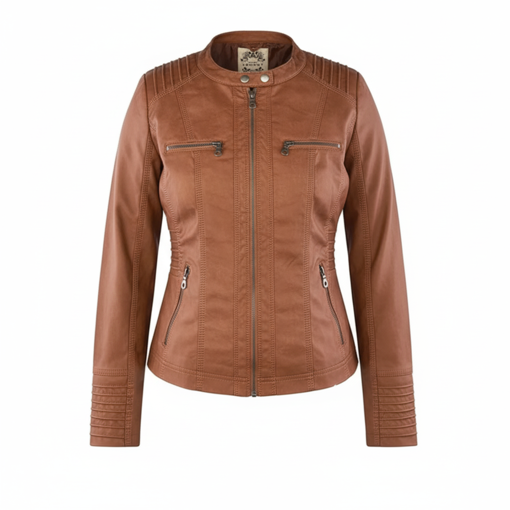 Women's Biker Jacket | Fitted Silhouette & Full Zip 4
