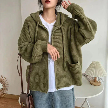 Image of Daniela | Women's Zip-Up Hooded Cardigan