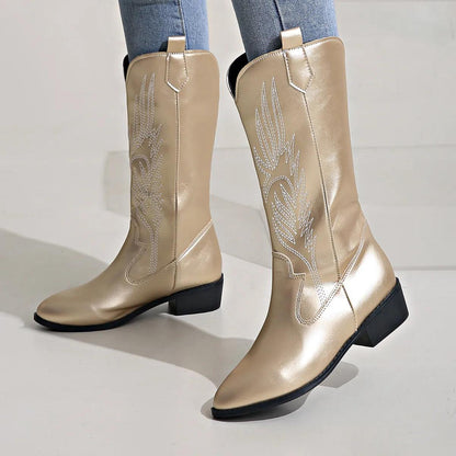 Chic Violet Women’s Pointed Toe Western Boots for Any Occasion