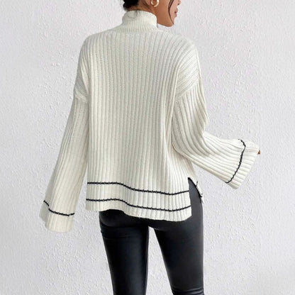 Image of Frances | Women's Ribbed Tunic Sweater
