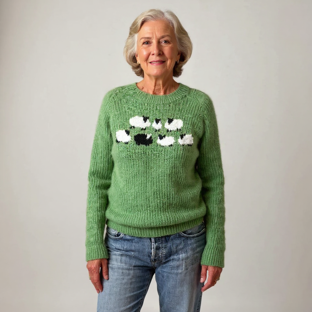 Women's Retro Knit Sweater | Soft & Cosy Comfort