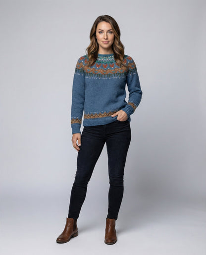Women's Icelandic Knit Jumper | Vintage Style Warmth
