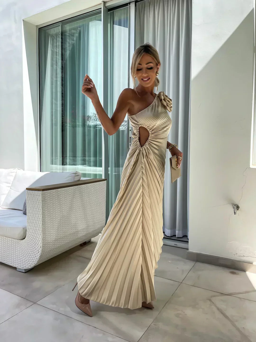Wedding Guest Dress with Floral Design