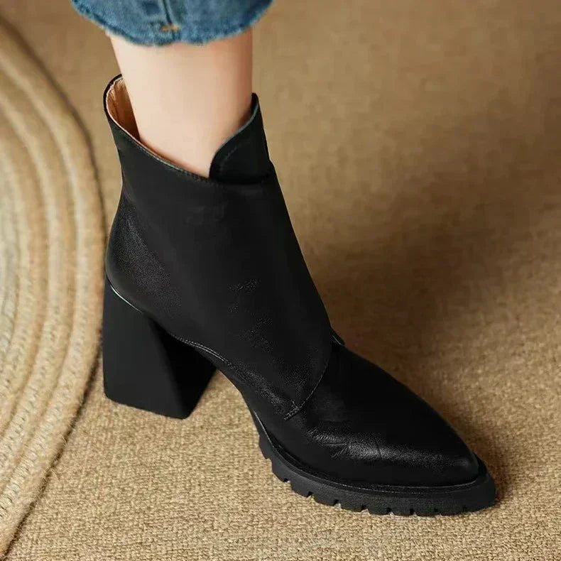 Women's Ankle Boots | Block Heel & Strap Detail 5