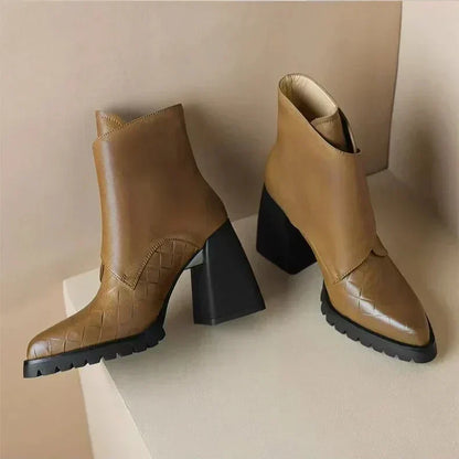 Women's Ankle Boots | Block Heel & Strap Detail 14