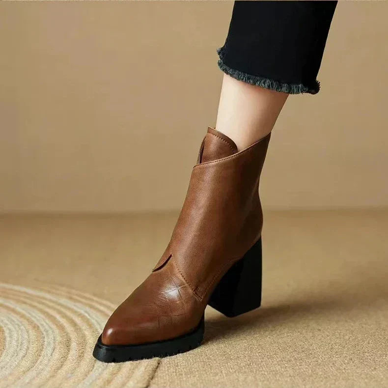 Women's Ankle Boots | Block Heel & Strap Detail 8