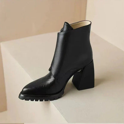 Women's Ankle Boots | Block Heel & Strap Detail 7