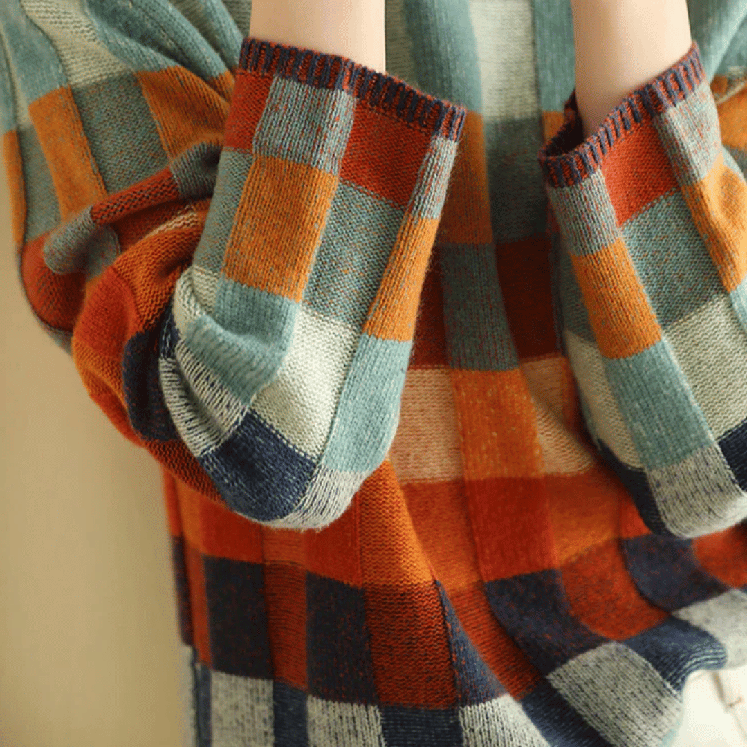 Image of Greta | Women's Turtleneck Color Block Sweater