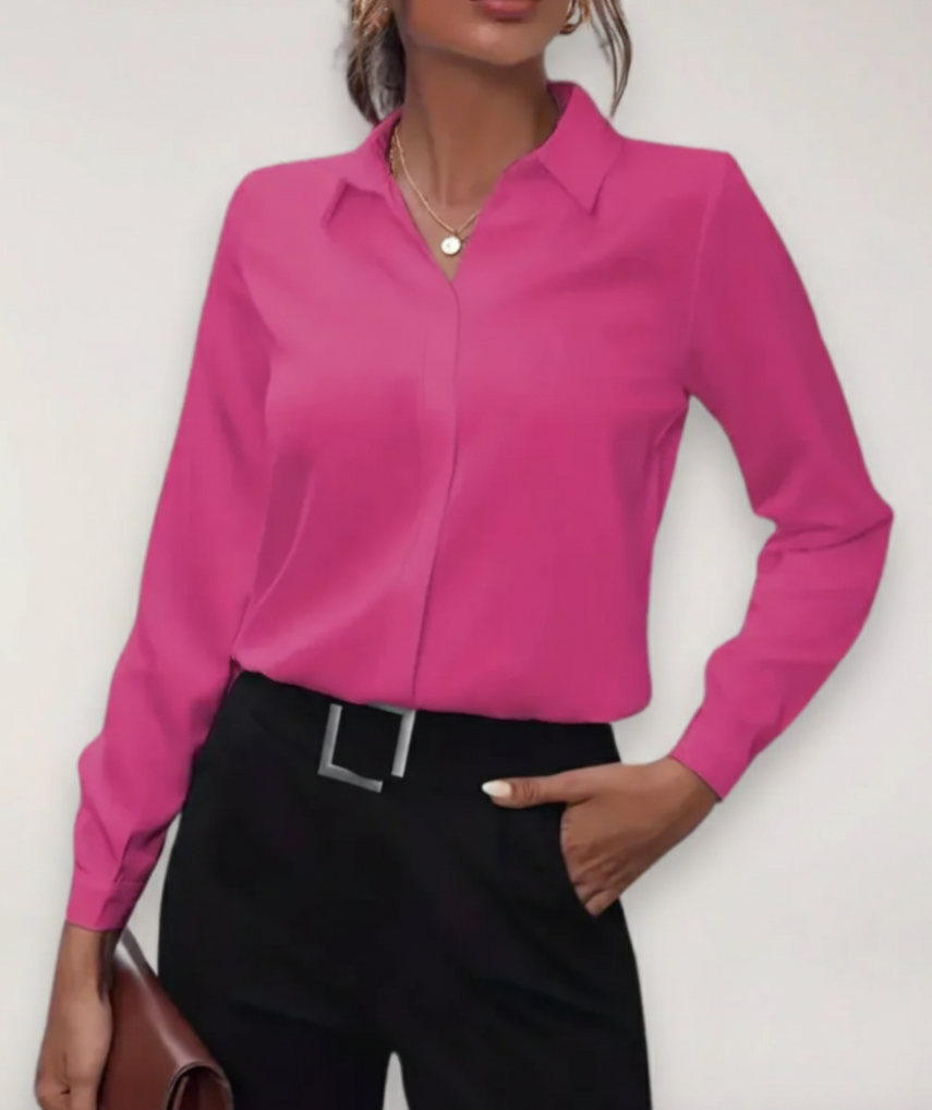Chic Button-Up Blouse for Office and Daily Wear