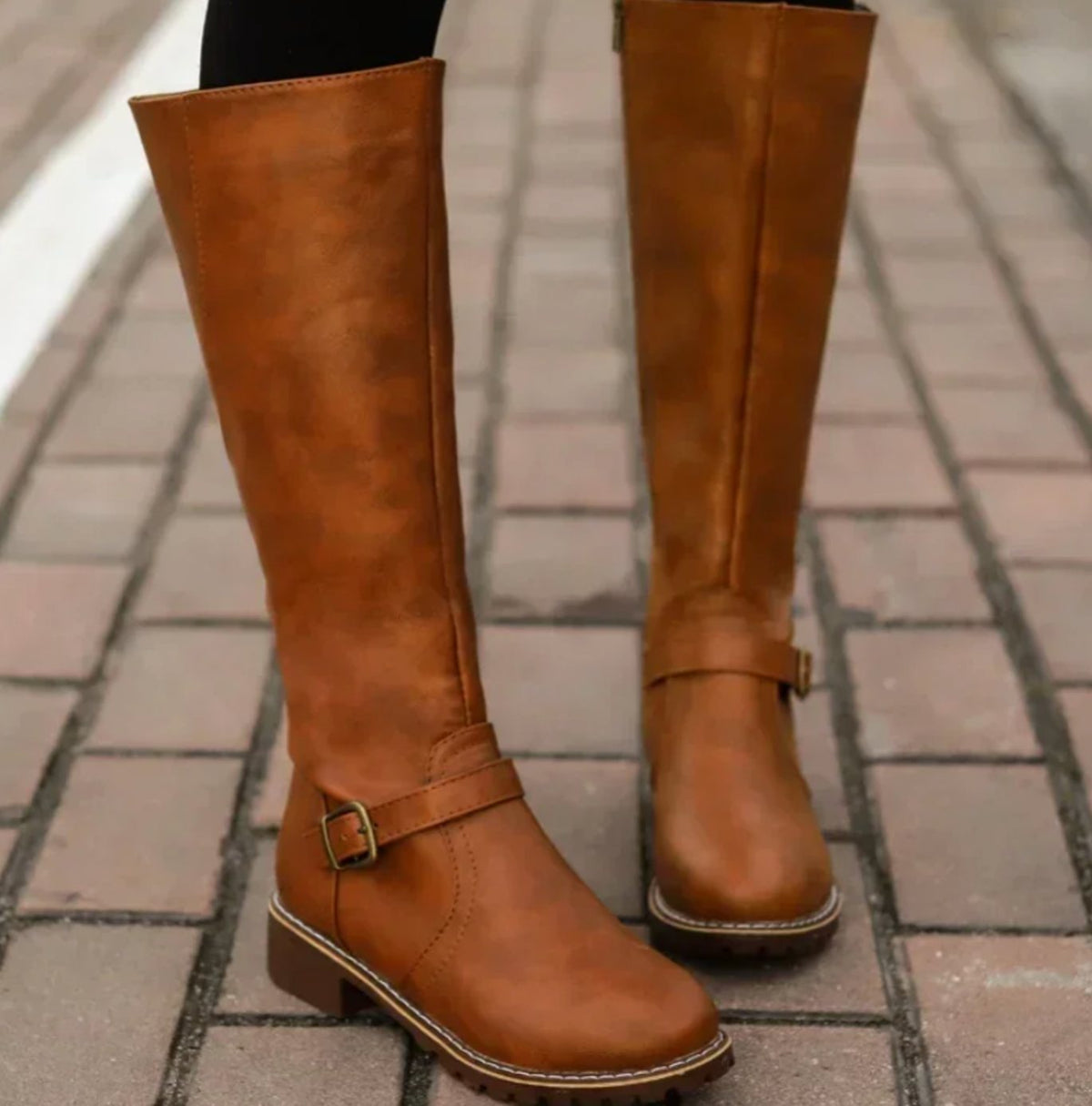 Women's Knee High Boots | Adjustable Buckle & Grip Sole