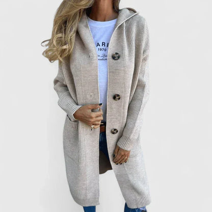 Women's Long Cardigan | Button Front & Warm Knit 2