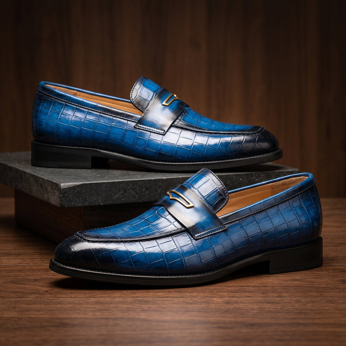 Women's Penny Loafers | Embossed Texture & All-Day Comfort 1