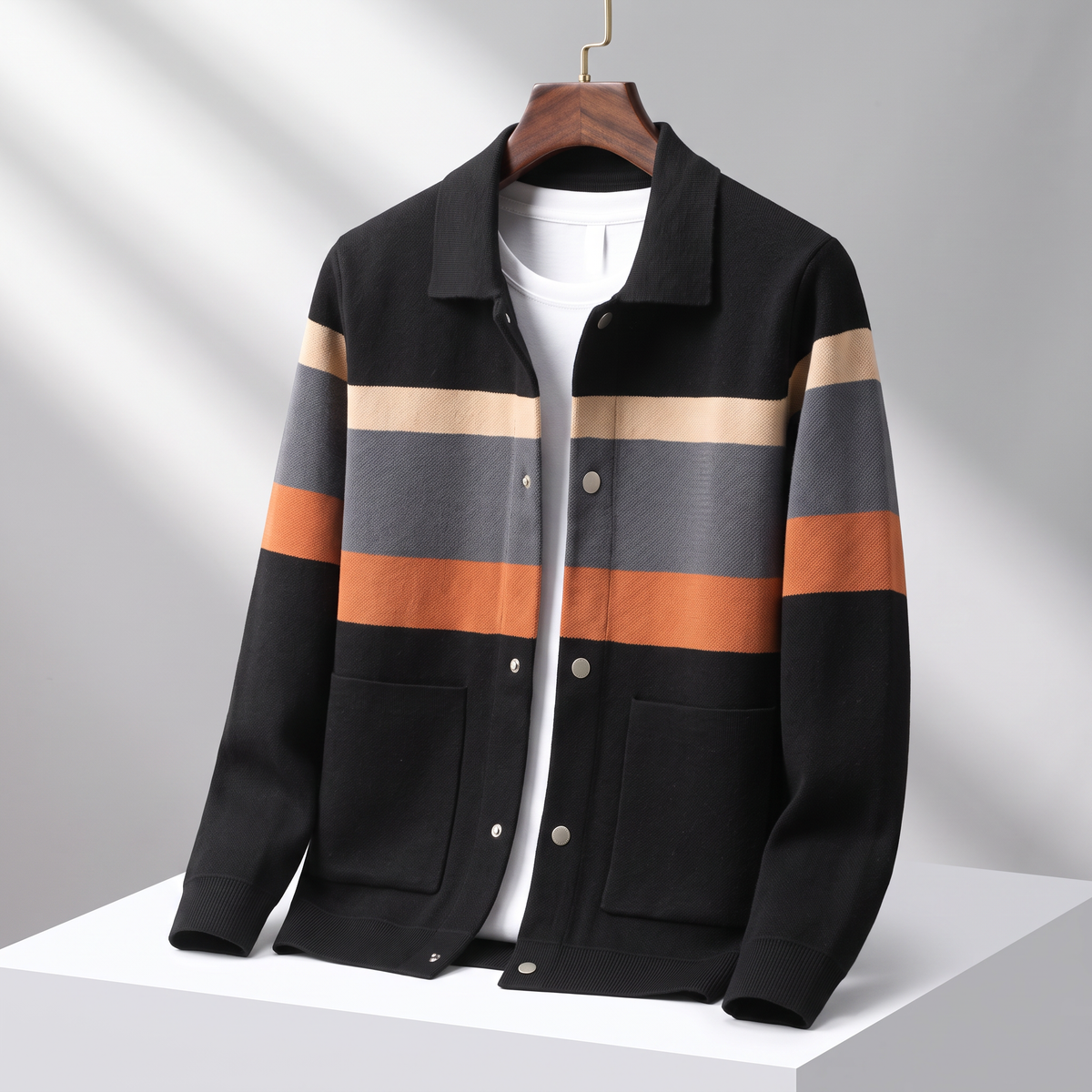 Women's Knit Cardigan | Snap-Button & Ribbed Finish 4
