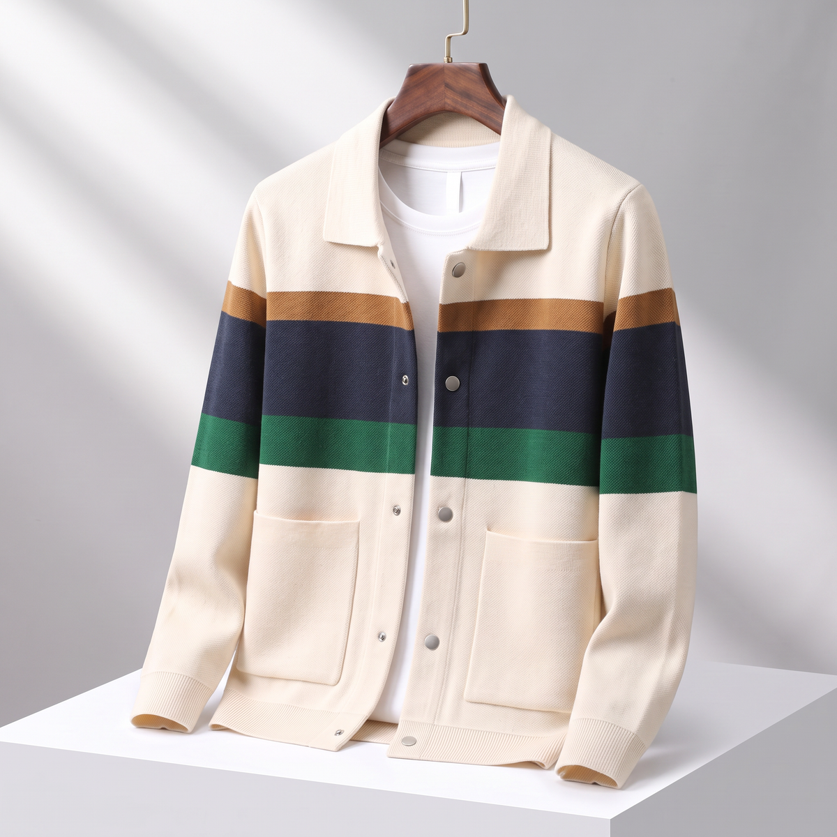 Women's Knit Cardigan | Snap-Button & Ribbed Finish 5