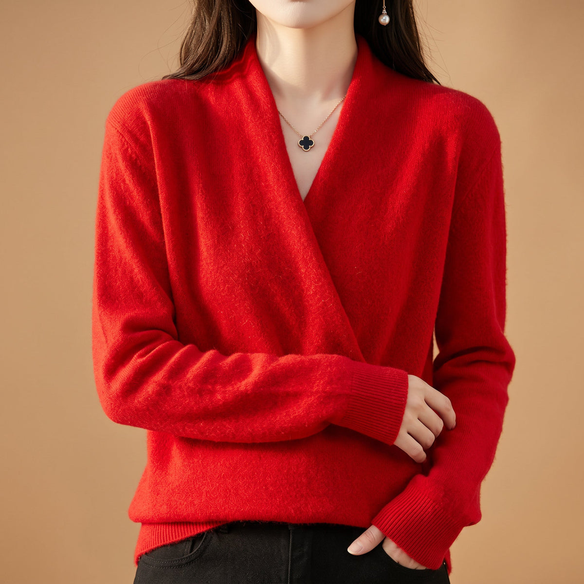 Women's Wrap Sweater | Soft & Breathable Comfort 6